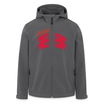 Jugendfeuerwehr Brust - Recycelte Männer Softshell-Jacke von Stanley/Stella - Anthrazit - Vorne - AI Model Male 185 light (185cm)