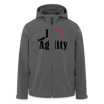 I Love Agility - Recycelte Männer Softshell-Jacke von Stanley/Stella - Anthrazit - Vorne - AI Model Male 185 light (185cm)