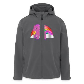 einhorn7 - Recycelte Männer Softshell-Jacke von Stanley/Stella - Anthrazit - Vorne - AI Model Male 185 light (185cm)