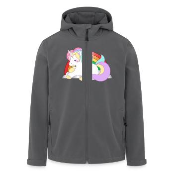 einhorn16 - Recycelte Männer Softshell-Jacke von Stanley/Stella - Anthrazit - Vorne - AI Model Male 185 light (185cm)