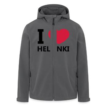 Ich liebe Helsinki - Recycelte Männer Softshell-Jacke von Stanley/Stella - Anthrazit - Vorne - AI Model Male 185 light (185cm)