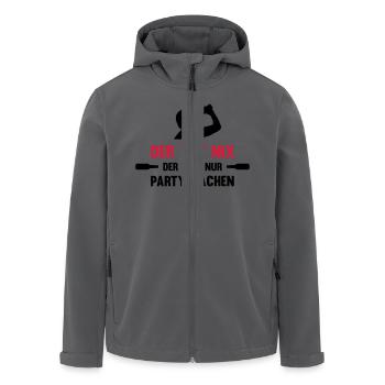 Der tut nix party machen - Recycelte Männer Softshell-Jacke von Stanley/Stella - Anthrazit - Vorne - AI Model Male 185 light (185cm)