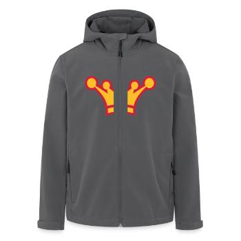 crown_symbol_2c - Recycelte Männer Softshell-Jacke von Stanley/Stella - Anthrazit - Vorne - AI Model Male 185 light (185cm)