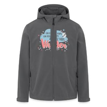 Ein bisschen Mama, bisschen Papa und viel Wunder - Recycelte Männer Softshell-Jacke von Stanley/Stella - Anthrazit - Vorne - AI Model Male 185 light (185cm)