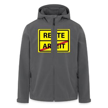 arbeit rente - Recycelte Männer Softshell-Jacke von Stanley/Stella - Anthrazit - Vorne - AI Model Male 185 light (185cm)