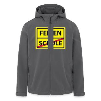 schule ferien - Recycelte Männer Softshell-Jacke von Stanley/Stella - Anthrazit - Vorne - AI Model Male 185 light (185cm)