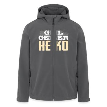 HEIKO - geil - Recycelte Männer Softshell-Jacke von Stanley/Stella - Anthrazit - Vorne - AI Model Male 185 light (185cm)