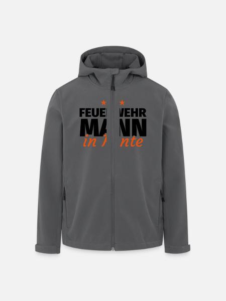 Feuerwehrmann Rente - Recycelte Männer Softshell-Jacke von Stanley/Stella - Anthrazit