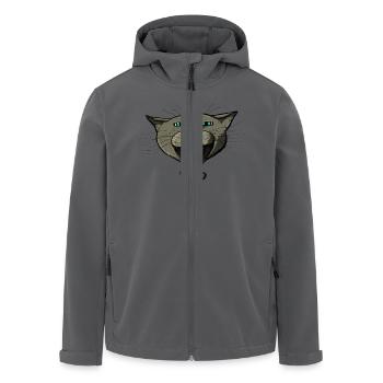 Demon Cat (no background) - Recycelte Männer Softshell-Jacke von Stanley/Stella - Anthrazit - Vorne - AI Model Male 185 light (185cm)