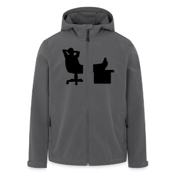 Boss Chef manager silhouette - Recycelte Männer Softshell-Jacke von Stanley/Stella - Anthrazit - Vorne - AI Model Male 185 light (185cm)