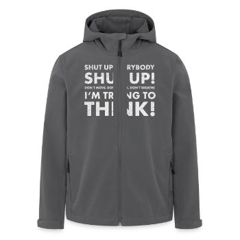 Shut up.png - Recycelte Männer Softshell-Jacke von Stanley/Stella - Anthrazit - Vorne - AI Model Male 185 light (185cm)