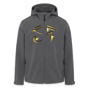 Auge des Horus, Horusauge, Schutzsymbol, Ägypten - Recycelte Männer Softshell-Jacke von Stanley/Stella - Anthrazit - Vorne - AI Model Male 185 light (185cm)