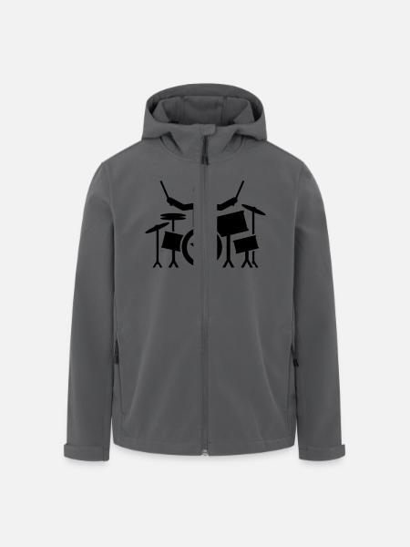 drummer_wo1 - Recycelte Männer Softshell-Jacke von Stanley/Stella - Anthrazit