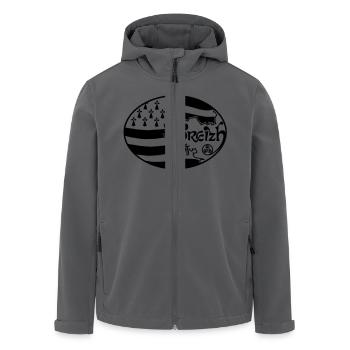 Oval Britannien - Recycelte Männer Softshell-Jacke von Stanley/Stella - Anthrazit - Vorne - AI Model Male 185 light (185cm)