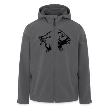 Spiegelkarpfen II - Recycelte Männer Softshell-Jacke von Stanley/Stella - Anthrazit - Vorne - AI Model Male 185 light (185cm)