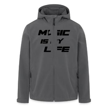 Music - Recycelte Männer Softshell-Jacke von Stanley/Stella - Anthrazit - Vorne - AI Model Male 185 light (185cm)