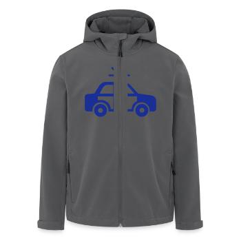 Polizei - Recycelte Männer Softshell-Jacke von Stanley/Stella - Anthrazit - Vorne - AI Model Male 185 light (185cm)
