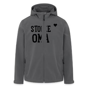 Stolze Oma - Recycelte Männer Softshell-Jacke von Stanley/Stella - Anthrazit - Vorne - AI Model Male 185 light (185cm)