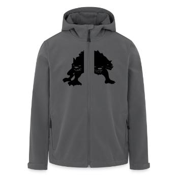cerberus dreiköpfiger hund der unterwelt - Recycelte Männer Softshell-Jacke von Stanley/Stella - Anthrazit - Vorne - AI Model Male 185 light (185cm)