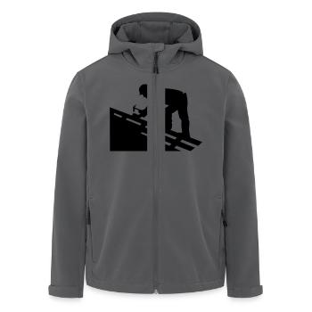 Dachdecker - Recycelte Männer Softshell-Jacke von Stanley/Stella - Anthrazit - Vorne - AI Model Male 185 light (185cm)