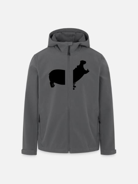 Nilpferd - Recycelte Männer Softshell-Jacke von Stanley/Stella - Anthrazit