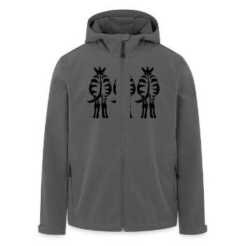 Zebra - Recycelte Männer Softshell-Jacke von Stanley/Stella - Anthrazit - Vorne - AI Model Male 185 light (185cm)