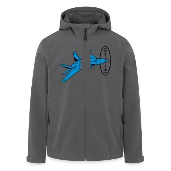 Flugzeug Düsenflugzeug Jet Propeller witzig - Recycelte Männer Softshell-Jacke von Stanley/Stella - Anthrazit - Vorne - AI Model Male 185 light (185cm)