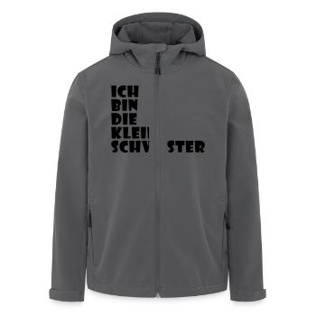 Ich bin die kleine Schwester - Recycelte Männer Softshell-Jacke von Stanley/Stella - Anthrazit - Vorne - AI Model Male 185 light (185cm)