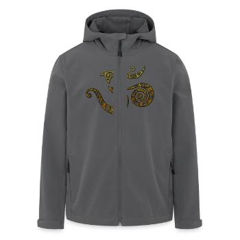 OM, AUM, BUDDHISM, SPIRITUALITY, MANTRA, YOGA, ZEN - Recycelte Männer Softshell-Jacke von Stanley/Stella - Anthrazit - Vorne - AI Model Male 185 light (185cm)