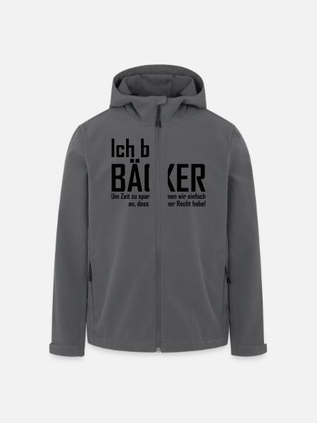 ich bin bäcker - Recycelte Männer Softshell-Jacke von Stanley/Stella - Anthrazit