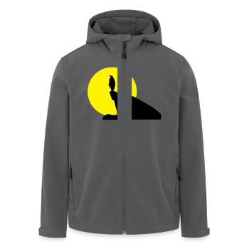 pinguin_bei_vollmond - Recycelte Männer Softshell-Jacke von Stanley/Stella - Anthrazit - Vorne - AI Model Male 185 light (185cm)