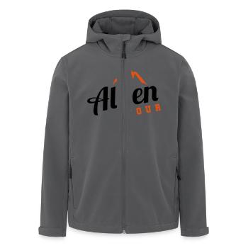 alpen tour design - Recycelte Männer Softshell-Jacke von Stanley/Stella - Anthrazit - Vorne - AI Model Male 185 light (185cm)