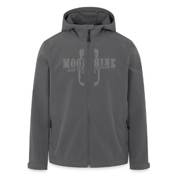 Moonshine :: ain't no sunshine - Recycelte Männer Softshell-Jacke von Stanley/Stella - Anthrazit - Vorne - AI Model Male 185 light (185cm)