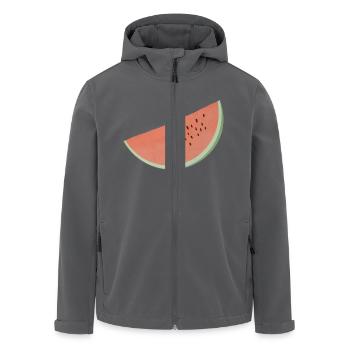 Wassermelone - Recycelte Männer Softshell-Jacke von Stanley/Stella - Anthrazit - Vorne - AI Model Male 185 light (185cm)