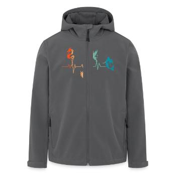Herzschlag ein Drache Phönix Greif Meerjungfrau - Recycelte Männer Softshell-Jacke von Stanley/Stella - Anthrazit - Vorne - AI Model Male 185 light (185cm)