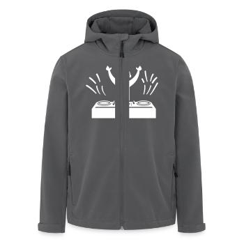 Dj Party Turntables - Recycelte Männer Softshell-Jacke von Stanley/Stella - Anthrazit - Vorne - AI Model Male 185 light (185cm)