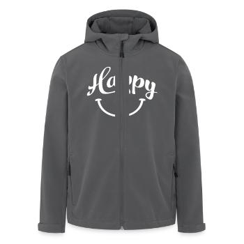 glückliche Zitate positives Zitat niedliche Liebe Positivität - Recycelte Männer Softshell-Jacke von Stanley/Stella - Anthrazit - Vorne - AI Model Male 185 light (185cm)