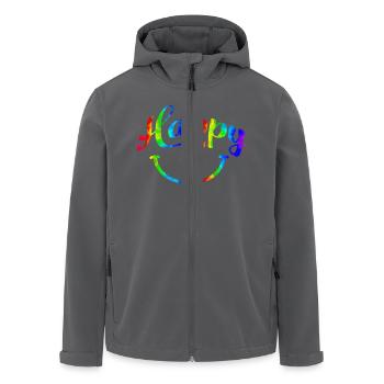 glückliche Zitate positives Zitat niedliche Liebe Positivität - Recycelte Männer Softshell-Jacke von Stanley/Stella - Anthrazit - Vorne - AI Model Male 185 light (185cm)
