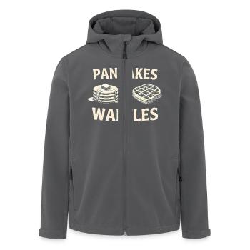 Pfannkuchen über Waffeln - Recycelte Männer Softshell-Jacke von Stanley/Stella - Anthrazit - Vorne - AI Model Male 185 light (185cm)
