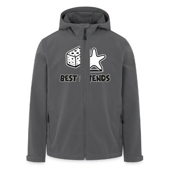 Schwamm und Seestern - Best Friends Design - Recycelte Männer Softshell-Jacke von Stanley/Stella - Anthrazit - Vorne - AI Model Male 185 light (185cm)