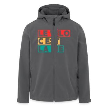 Radfahren ist Leben,Radfahren,Radfahrer,Radfahren - Recycelte Männer Softshell-Jacke von Stanley/Stella - Anthrazit - Vorne - AI Model Male 185 light (185cm)