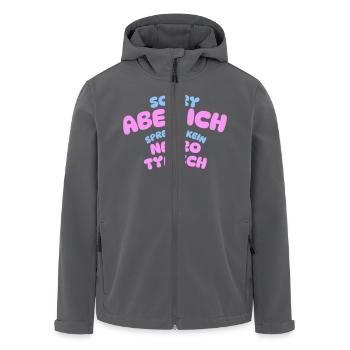 SORRY ABER ICH SPRECHE KEIN NEURO TYPISCH - Recycelte Männer Softshell-Jacke von Stanley/Stella - Anthrazit - Vorne - AI Model Male 185 light (185cm)
