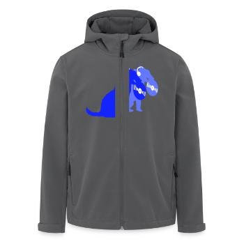 2 Hunde DJ Musik Club Disko Schallplatte Team Crew - Recycelte Männer Softshell-Jacke von Stanley/Stella - Anthrazit - Vorne - AI Model Male 185 light (185cm)