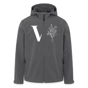 Minimalistische Blumen - Recycelte Männer Softshell-Jacke von Stanley/Stella - Anthrazit - Vorne - AI Model Male 185 light (185cm)