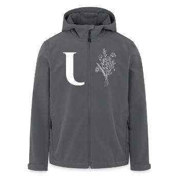 Minimalistische Blumen - Recycelte Männer Softshell-Jacke von Stanley/Stella - Anthrazit - Vorne - AI Model Male 185 light (185cm)