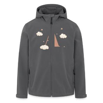 Buchstabe an Sternenwolken - Recycelte Männer Softshell-Jacke von Stanley/Stella - Anthrazit - Vorne - AI Model Male 185 light (185cm)