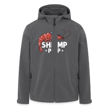 Shrimp Pimp Shrimp Lover Seafood - Recycelte Männer Softshell-Jacke von Stanley/Stella - Anthrazit - Vorne - AI Model Male 185 light (185cm)