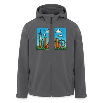 las vegas stadt - Recycelte Männer Softshell-Jacke von Stanley/Stella - Anthrazit - Vorne - AI Model Male 185 light (185cm)