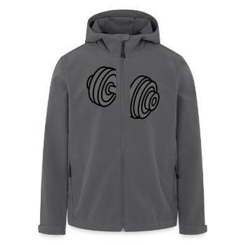 Hantel Gewichte Symbol - Recycelte Männer Softshell-Jacke von Stanley/Stella - Anthrazit - Vorne - AI Model Male 185 light (185cm)