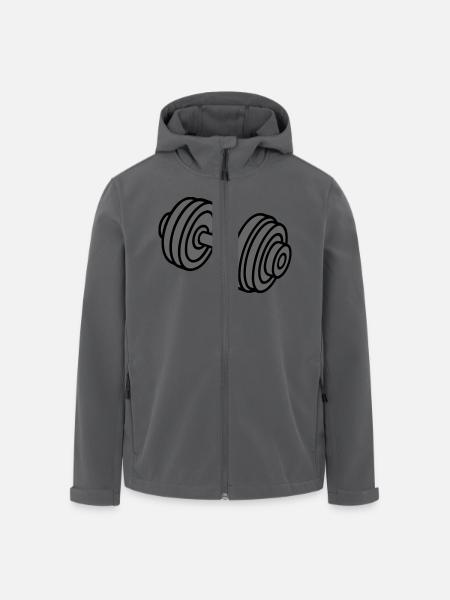 Hantel Gewichte Symbol - Recycelte Männer Softshell-Jacke von Stanley/Stella - Anthrazit